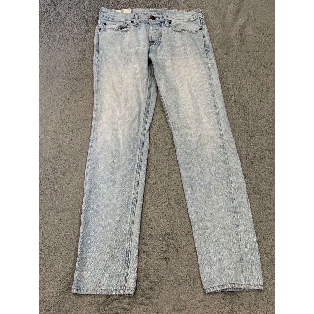 Hollister California Mens Light Wash Straight Leg Cotton Jeans W29 x L30